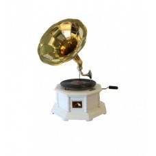 Grammofono Ottagonale c/Tromba Bianco